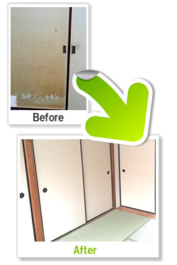 ふすま張り替え